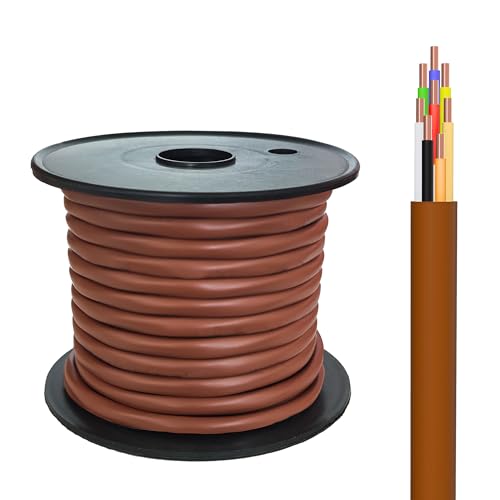 Thermostat Wire - Solid Copper 18 Gauge - CL2- Power Circuit Cable (18/8Brown, 25ft) - color: 18/8Brown, size: 25ft