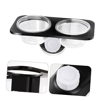 BESPORTBLE 2pcs Suction Cup Reptile Feeders Double Bowls for Food and Water Durable Reptile Feeding Dishes with Strong Suction for Lizards Geckos and Bearded Dragons