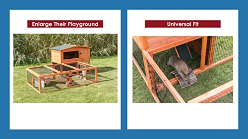 Outdoor Run with Mesh Cover (L) - size: 68.5"L x 42.9"W x 18.9"H