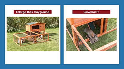Outdoor Run with Mesh Cover (L) - size: 68.5"L x 42.9"W x 18.9"H