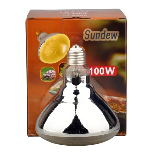 Sundew Mercury Vapor UVB Reptile Bulb, PAR38 120V E26 – Clear Glass Maximum-Intensity UVB (160, Watts)