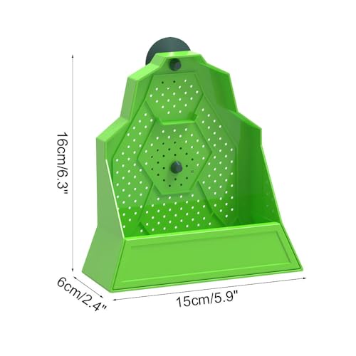 DONGKER Bearded Dragon Feeder,Anti-Escape Reptile Wall-Mounted Feeding Dish Adjustable Suction Cup Height for Lizard Bearded Dragon Gecko Frog - size: Medium