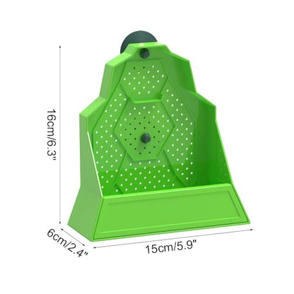 DONGKER Bearded Dragon Feeder,Anti-Escape Reptile Wall-Mounted Feeding Dish Adjustable Suction Cup Height for Lizard Bearded Dragon Gecko Frog - size: Medium