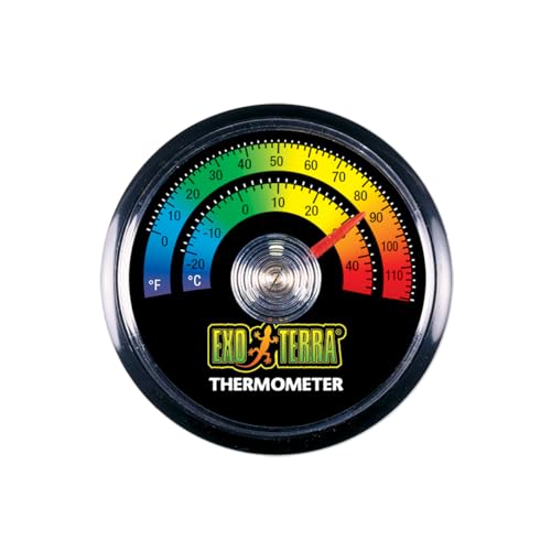 Exo Terra Thermometer for Reptile Terrarium – Provides Temperatures in Both Celsius and Fahrenheit - size: One Size