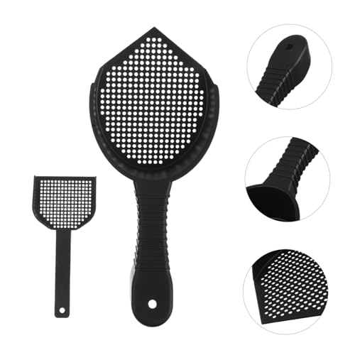 TOYANDONA 2pcs Cat Litter Scoop Set Ergonomic Plastic Scooper Fine Sifting Design for Easy Waste Removal Litter Boxes and Reptile Terrariums and Comfortable Grip