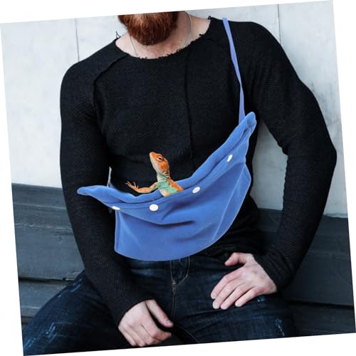 UPKOCH Portable Reptile Sling Carrier Bag Adjustable Strap Outdoor Travel Bag for Bearded Dragons Lizards Guinea Pigs Lightweight Durable Crawling Pet Carrier