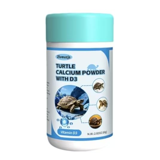 Turtle Calcium Powder with D3 – 80g – High Calcium + Vitamin D3 – Phosphorus-Free – Prevents MBD for Turtles – Dust on Food or Insects