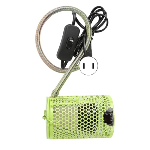 Reptile Heat Lamp, 100W Professional Infrared Constant Temperature Ceramic Heat Lamp for Hamster Reptile Turtles for Winter US Plug 110‑120V