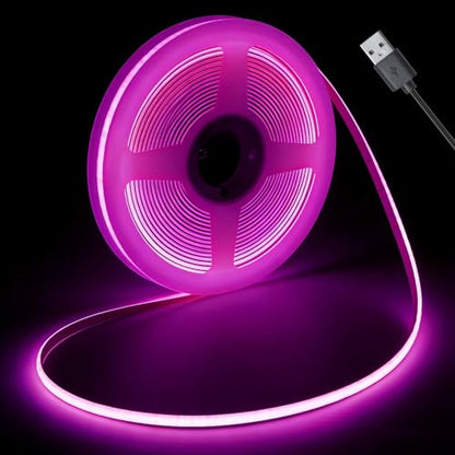 Ultra-Narrow 3mm USB-C COB LED Strip Lights Self-Adhesive, for Kitchen Cabinets, Bedroom, Gaming Desk (Purple, 3ft) - color: Purple, size: 3ft