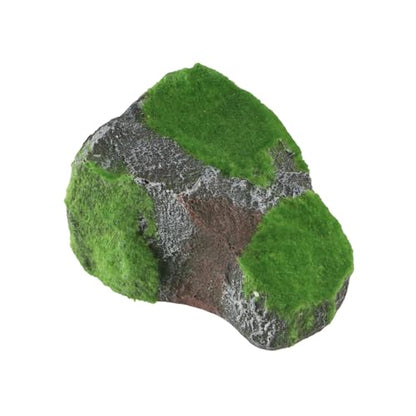 Tortoise Hide Cave Reptile Rock Hideout Cave, Small Resin Hides Shelter, Realistic Reptile Moss Rock Habitat Decor Rest Cave Terrarium Accessories