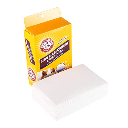 Arm & Hammer Super Absorbent Cage Liners for Guinea Pigs, Hamsters, Rabbits & Small Animals, Odor Control Cage Tray Liners for Wire or Mesh Grate Cages, Trim to Fit, 7 Count - size: 7 Count (Pack of 1)