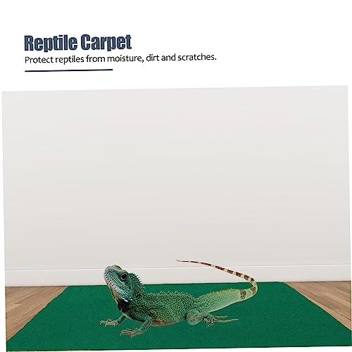 COLLBATH Reptile Carpet Liner Lizard Liner Mat Reptile Substrate Washable for Pet Cage - color: Green