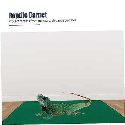 COLLBATH Reptile Carpet Liner Lizard Liner Mat Reptile Substrate Washable for Pet Cage - color: Green