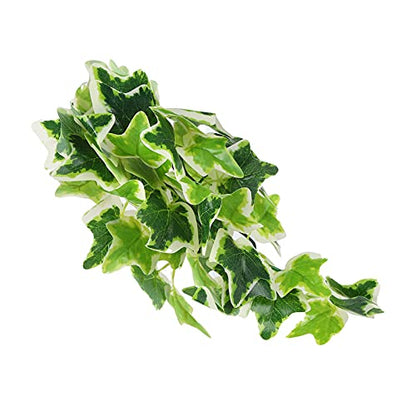 Artificial Reptile Plants Lifelike Plastic Plant Hanging Leaves Decoration with Suction Cup for Reptile Terrarium Fish Tank (New Star Leaf Vine) - size: New Star Leaf Vine