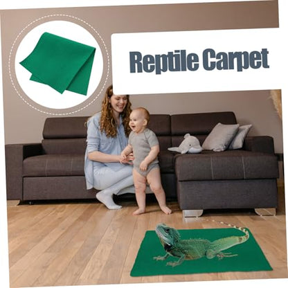 NOLITOY Reptile Carpet Cypress Mulch Pet Box Bottom Mat Lizard Snake Bedding Substrate for Reptile Tank - color: Green