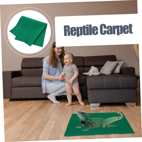 NOLITOY Reptile Carpet Cypress Mulch Pet Box Bottom Mat Lizard Snake Bedding Substrate for Reptile Tank - color: Green