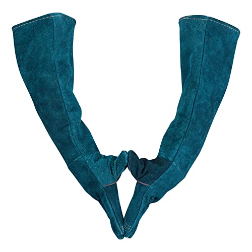 AOWPFVV Animal Handling Gloves Bite Proof Multipurpose Pet Glove for Trips to Vet Grooming Puncture Proof Training Anti-Bite Scratch for Cat Dog Snake Falcon Grabbing Reptile - color: A-dark Green Size Large(23.6in)