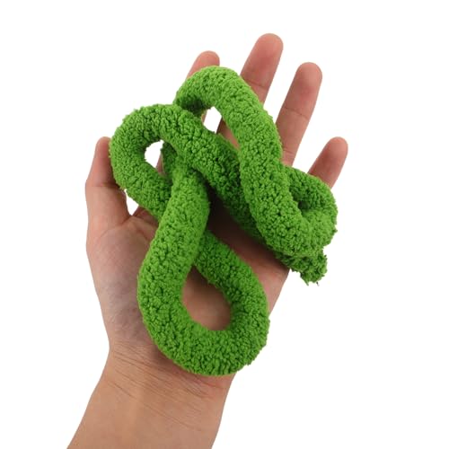 Reptile Climbing Rope, Artificial Green Vine with Suction Cup for Habitat - Flexible Moss Rope Climb Swing for Jumping Spider, Chameleon, Lizard,Frog Terrarium