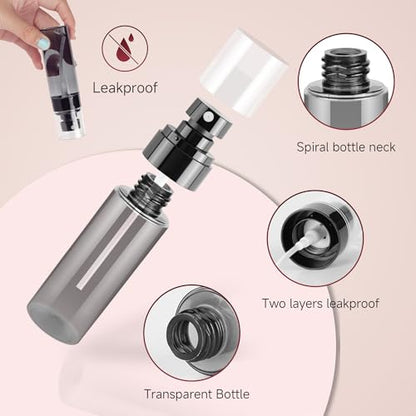 3Pack Small Spray Bottles, 3.4oz Black Plastic Fine Mist Mini Mister Bottles for Hair, Cleaning, Salons, Planting, Skin Care - color: Black-3, size: 3.4OZ