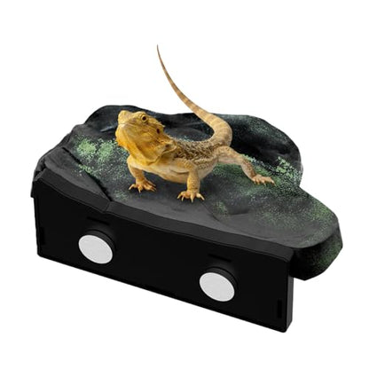 Reptile Climbing Ledge, Magnetic Hanging Reptile Basking Platform, Small Animals Climb Shelf for Crested Gecko Tree Frog - size: 15.5 Cm X 9.7 Cm X 5.4 Cm / 6.1“ X 3.8” X 2.1"