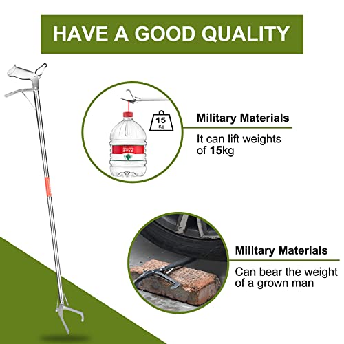 Snake Grabber Professional All Aluminum Alloy Rattle Snake Catcher Tool Wide Jaw Handling Window Opener Pole Tool with Lock Snake Tongs 2pcs 60 Inch - style: 2pcs60