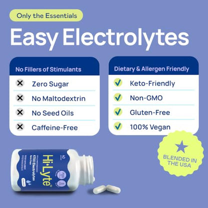 Hi-Lyte K700 Electrolytes Unflavored Quick Caps for Keto and Performance Booster, 40 Servings - style: Keto Unflavored - 40 Servings