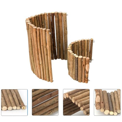 Small Pet Reptiles Shelter and Wooden Reptile Hiding House Small and Large Sizes Indoor Habitat Hideout for Tortoise Hamster Lizard