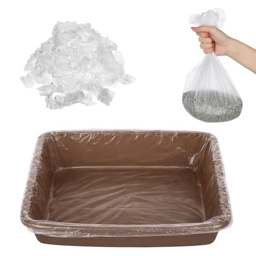 50 Pcs Disposable Plastic Cage Liners, Rabbit Litter Box Liners Leak Proof Toilet Film, Pet Tray Liner Bags For Small Animals Bunny Guinea Pig Bird Cage Liner Litter Box