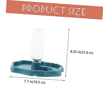 Reptile Water Food Bowl Automatic Turtle Dispenser Bottle Feeding Dish for Lizard Tortoise Bearded Dragon Chameleon
