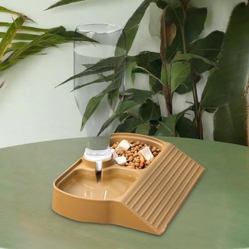 Reptile Water Dispenser – Automatic Feeder | 2-in-1 Large Capacity Water & Food Dish For Lizards, Turtles, Bearded Dragons, Keeps Reptiles Hydrated And Fed, Perfect For Terrariums, Indoor Pets & Repti - color: A