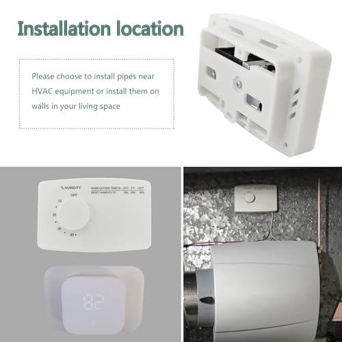 Humidistat Switch 4655, Manual Digital Control for Whole-House Duct or Wall Mounted Humidifier, 24VAC, White
