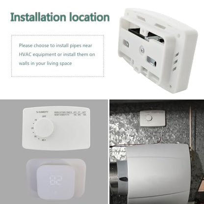 Humidistat Switch 4655, Manual Digital Control for Whole-House Duct or Wall Mounted Humidifier, 24VAC, White