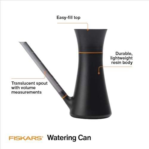 Fiskars Indoor Watering Can,Long Reach Spout for Precision Hydration on House Plants,Flowers&Garden,Anti-Drip Nozzle with Translucent Volume Markings,Ergonomic Recycled Plastic Body,40 oz,(Pack of 4) - size: Watering Can (Pack of 4)