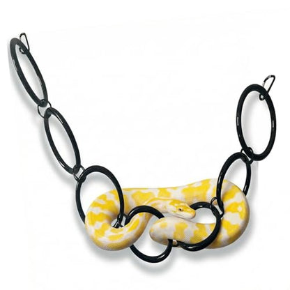 Snake Climbing Rings, Snake Climbing Chain for Ball Python Hoop & Corn Snake, Adjustable Playground Reptile Tank Accessories for Garter Snakes, Lguana, Lizards, Gecko, Chameleons, Parrot