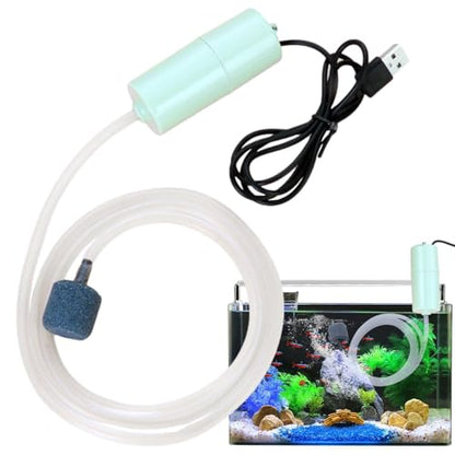 Tiny Water Pump | Mute Aquarium Pump with Uniform Air Bubble | 5V Fish Tank USB Portable for Fish Tanks Buckets Home Tanks - color: Green