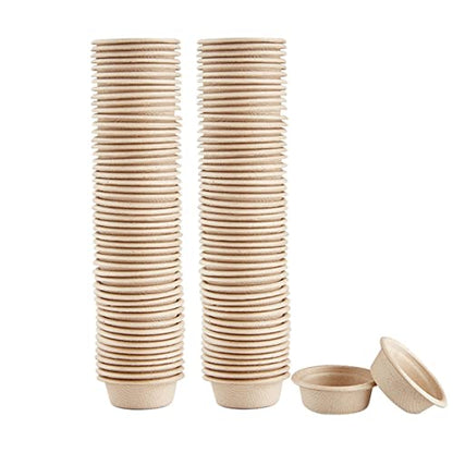 Paper Feeding Cups Samll 0.5 oz Gecko Food and Water Feeding Dish Ledge Accessories Bowls for Crested Gecko Lizards Reptiles Pets (100cups)
