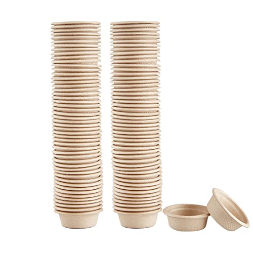 Paper Feeding Cups Samll 0.5 oz Gecko Food and Water Feeding Dish Ledge Accessories Bowls for Crested Gecko Lizards Reptiles Pets (100cups)