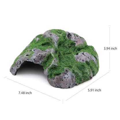 AQUA KT Terrarium Reptile Hideout Cave Rock with Basking Platform for Lizard Snake Bearded Dragon Climbing Amphibian Habitat