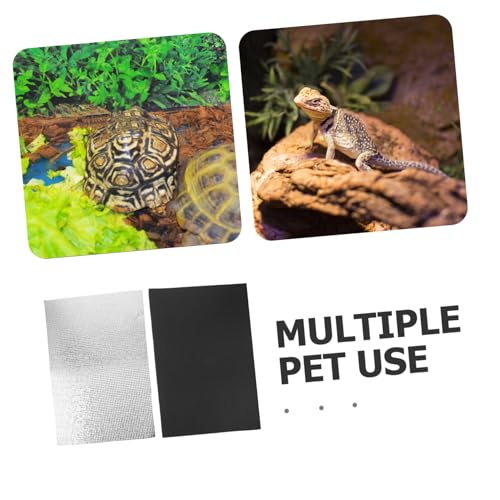 PRETYZOOM 2pcs Reptile Heating Pad with 38w Waterproof Reflective Thermal Mat for Terrarium Heat, Propagator Heat Mat Suitable for Snakes, Turtles, Geckos, and Amphibians Winter Warming