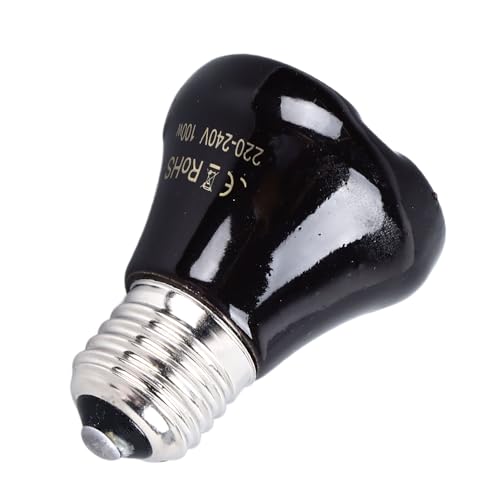 Pongnas 100W Ceramic Heat Lamp Bulb for Reptiles No Light Emitted,SturdyCeramic Infrared Heater Pet Enclosures