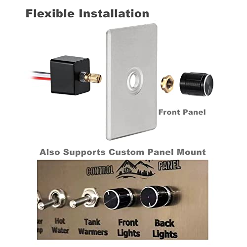 Acegoo 12V Dimmer Switch, RV Light Dimmer High Side PWM Dimming Switch for Boat Camper Trailer Van Truck Cars, Works with LED Light Fixture, Halogen, Incandescent, Strip Lights - color: 4A
