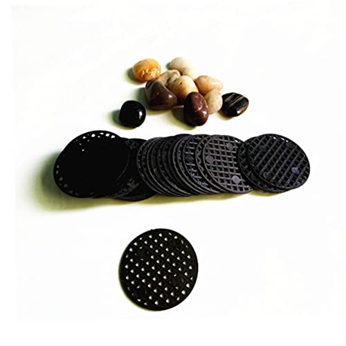 100pcs Flower Pot Hold Mesh Pad Plastic Drainage Covers for Planters Flower Pot Grid Mat Prevent Soil Loss and Leak Reusable and Breathable