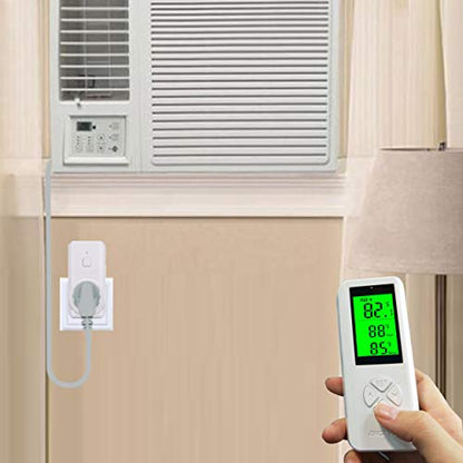 DIGITEN Wireless Thermostat Plug in Digital Temperature Controller Outlet Programmable Thermostat with Build-in Temperature Sensor Remote Control Greenhouse Thermostat Outlet Plug for Heater - style: 1.Temperature is detected by the Remote.