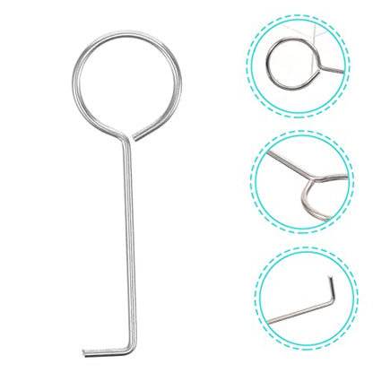 10pcs Floor Drain Handle Hook Drain Lifting Hook Tub Hair Catcher Tub Extractor Strainer Lifting s Tool Remover Stainless Steel Metal
