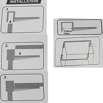 Aquarium Lid Clips 10mm Thick Rimless Tank Cover Clips Acrylic Fish Tank Cover Support Holder,15Pieces