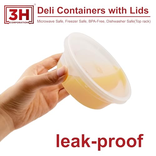 8 oz Food Storage Containers with Lids (240 Set/480 Piece) Small Deli Containers for soup, Freezer Microwave Safe, BPA-Free Plastic, Stackable Snack Leakproof Leftover Organizers - size: 8 oz - 240 Sets