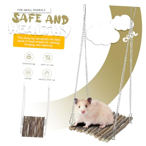 FOMIYES Wooden Crab Climbing Toy Natural Reptile Hammock for Bearded Dragons Lizards Snakes Basking Swing for Reptile Pets Easy to Clean