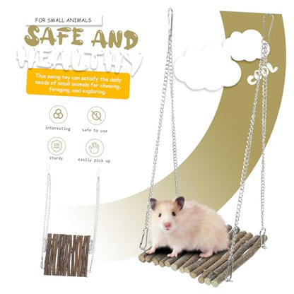 FOMIYES Wooden Crab Climbing Toy Natural Reptile Hammock for Bearded Dragons Lizards Snakes Basking Swing for Reptile Pets Easy to Clean