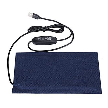 Socobeta Reptiles Heating Mat, USB Power Supply Adjustable Temperature with 3 Gears, Seamless Edge for Lizards and Other Reptiles Pets (S) - size: S