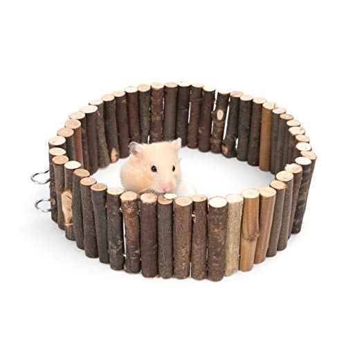 Niteangel Hamster Suspension Bridge Toy - Long Climbing Wooden Ladder for Hamsters Mice Mouse Gerbils Sugar Glider Rat and Other Small Animals (25.6L x 2.8W) - size: 25.6L x 2.8W